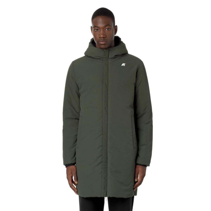 K-Way Parka Jacob St Warm Double Revers Nero Verde Uomo