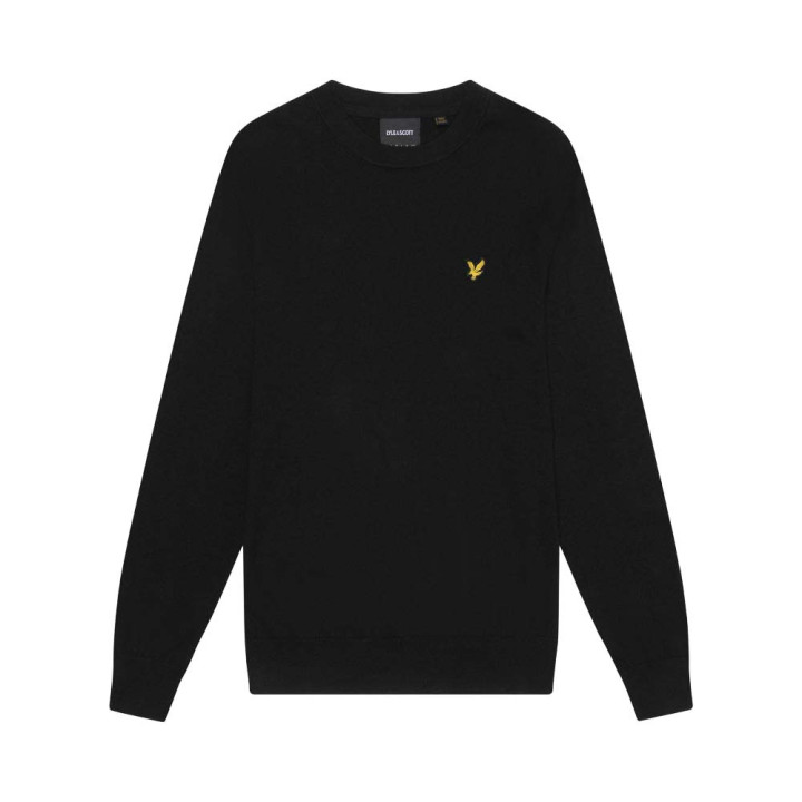 Lyle & Scott Maglia Maniche Lunghe Girocollo Nero Uomo