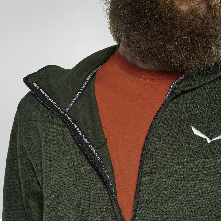 Salewa Felpa In Pile Rocca Hd Dark Olive Uomo