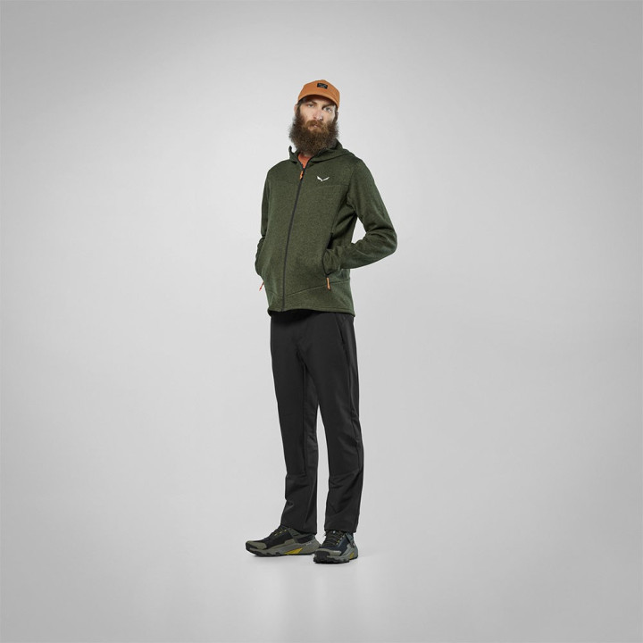 Salewa Felpa In Pile Rocca Hd Dark Olive Uomo