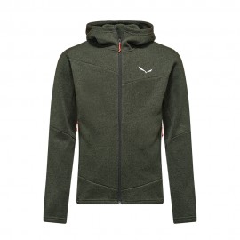 Salewa Felpa In Pile Puez Rocca Hd Dark Olive Uomo