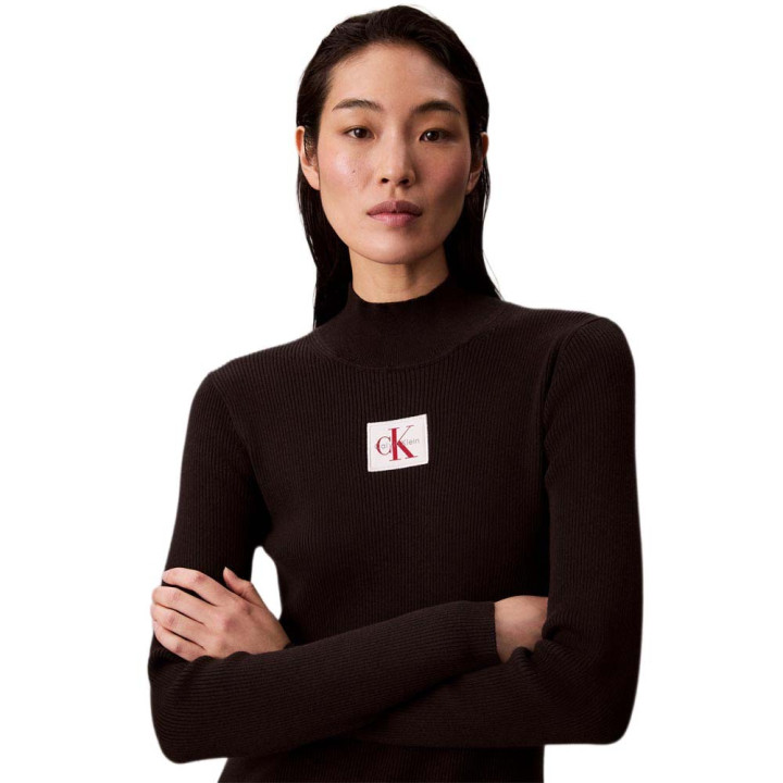 Calvin Klein Abito Rib Nero Donna