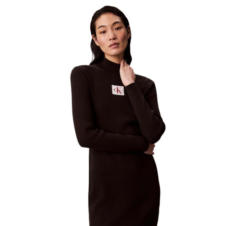 Calvin Klein Abito Rib Nero Donna