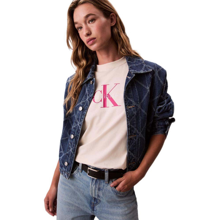 Calvin Klein T-Shirt Hero Classic Logo Bianco Donna