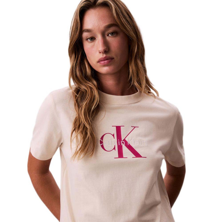 Calvin Klein T-Shirt Hero Classic Logo Bianco Donna