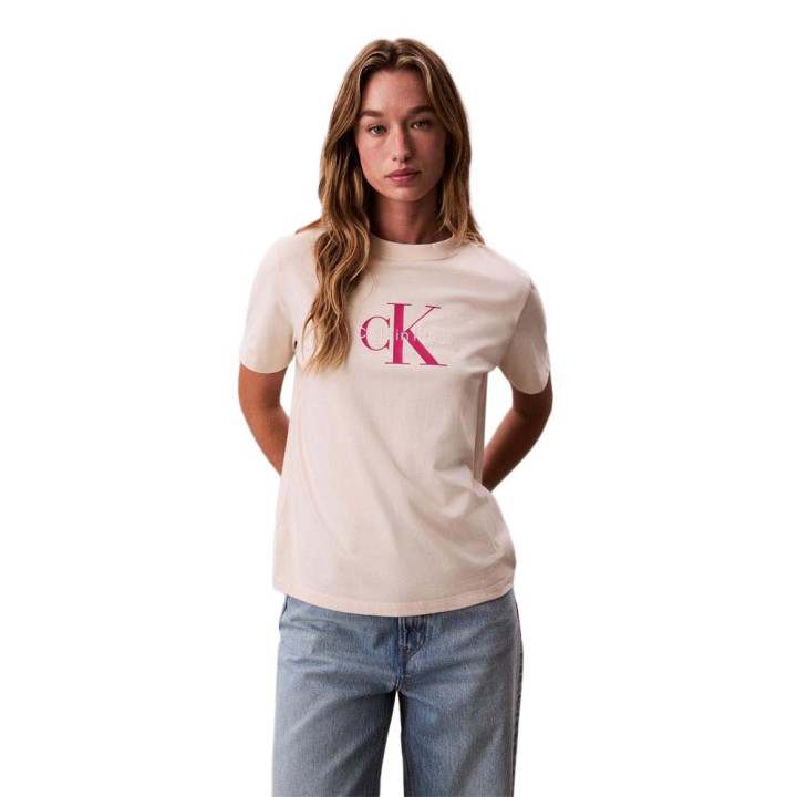 Calvin Klein T-Shirt Hero Classic Logo Bianco Donna