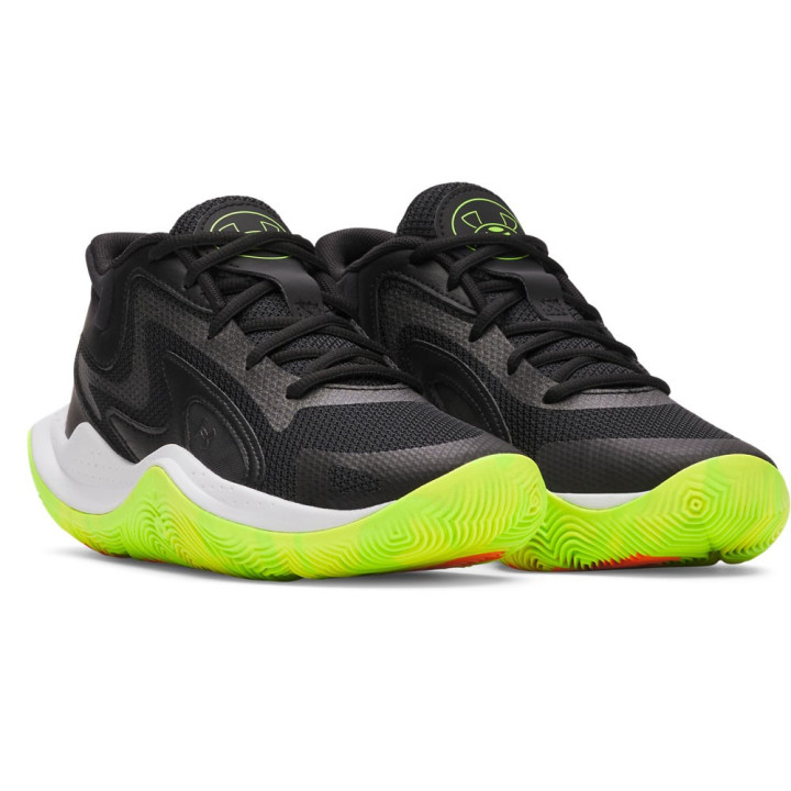 Under Armour Gs Jet '25 Gs Nero Verde - Scarpe Basket Bambino