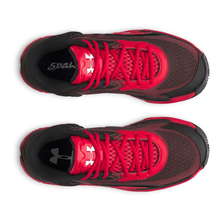 Under Armour Spawn 7 Mid Rosso Nero - Scarpe Basket Uomo