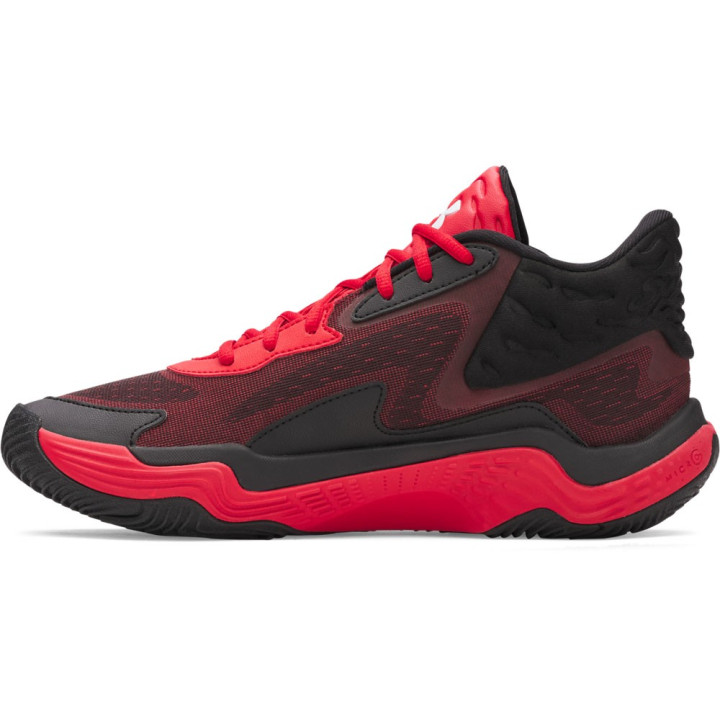Under Armour Spawn 7 Mid Rosso Nero - Scarpe Basket Uomo