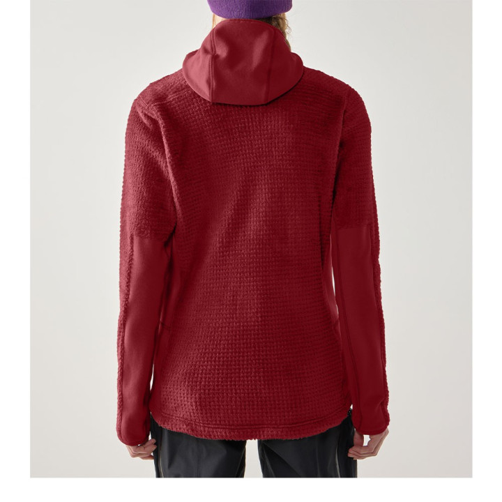 Haglöfs Felpa In Pile Vassi Mid Hood Carmine Red Donna
