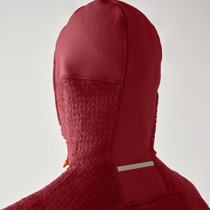 Haglöfs Felpa In Pile Vassi Mid Hood Carmine Red Donna