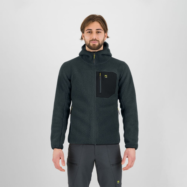 Karpos Felpa In Pile Moiazza Retr√Í Hoodie Woodl Gray Nero Uomo