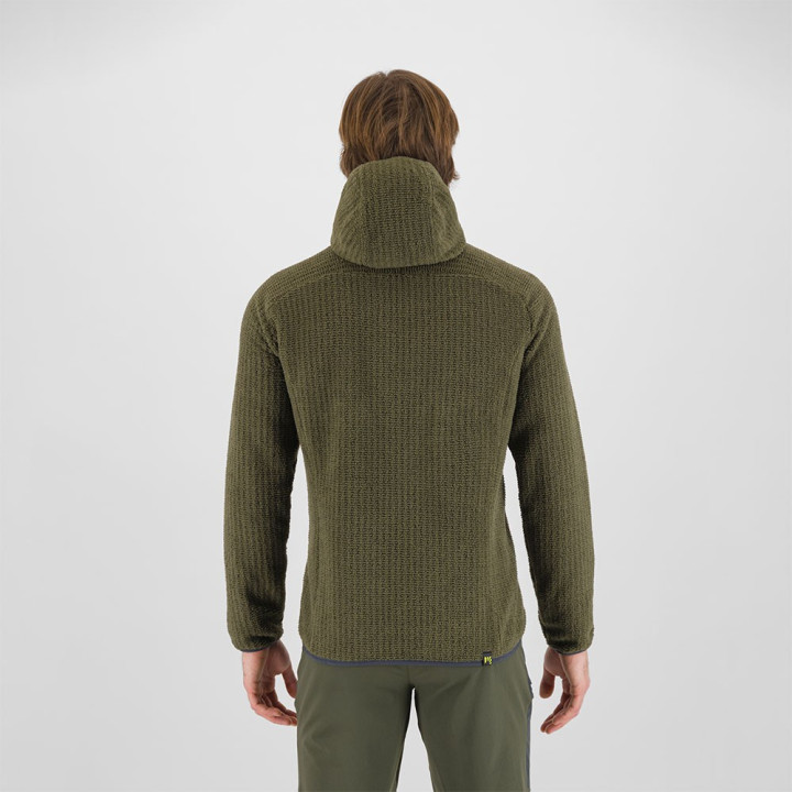 Karpos Felpa In Pile Rocchetta Evo Hoodie Deep Depths Woodl Gray Uomo