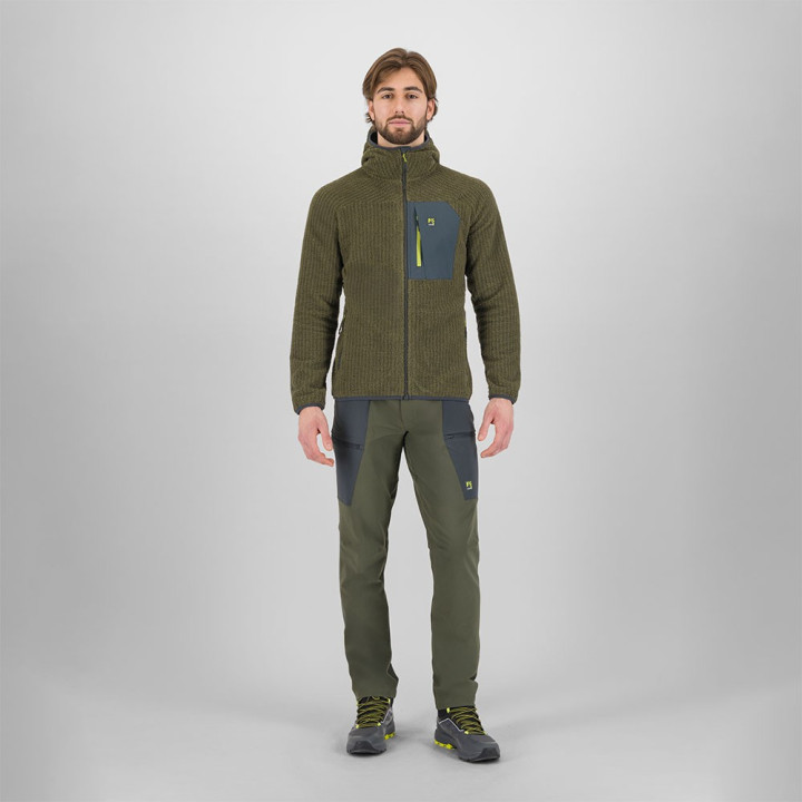 Karpos Felpa In Pile Rocchetta Evo Hoodie Deep Depths Woodl Gray Uomo