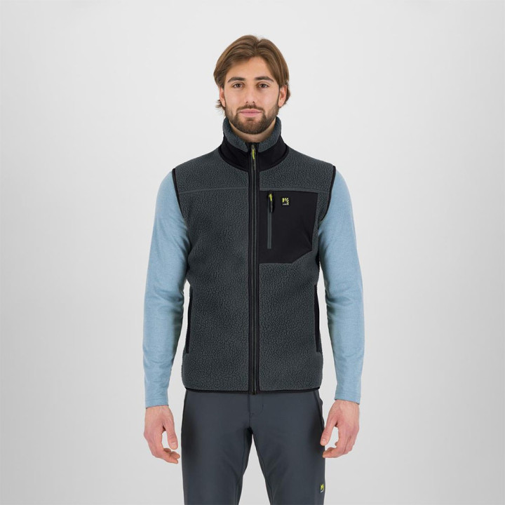 Karpos Gilet Trekking Felpa In Pile Moiazza Retr√Í Woodl Gray Nero Uomo