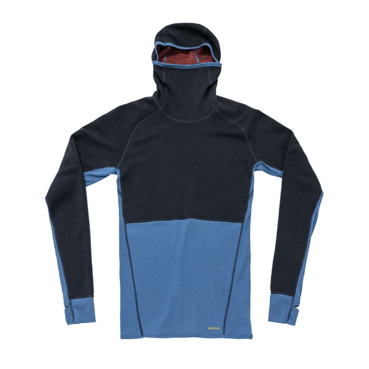 Devold Maglia Trekking Tuvegga Merino Hoodie Cayenne Uomo