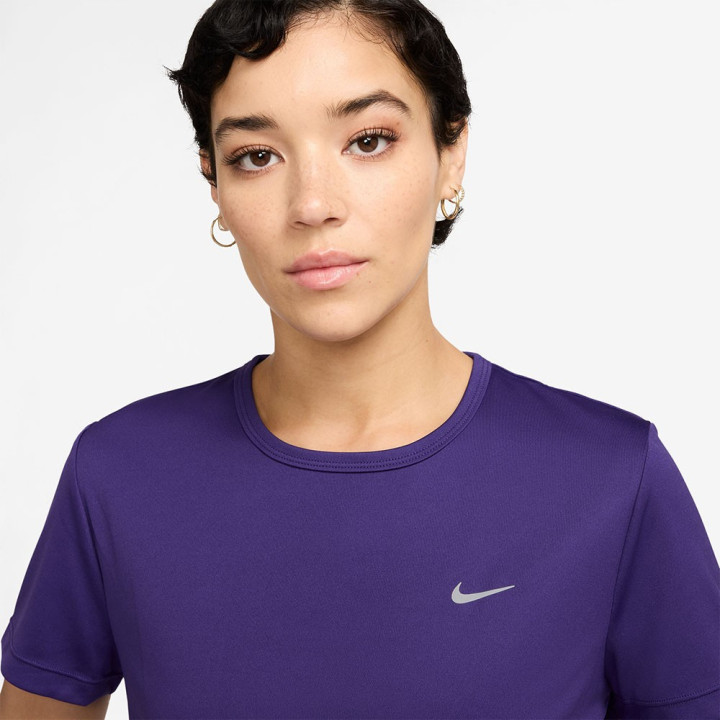 Nike T-Shirt Running Tempo Court Purple Argento Donna
