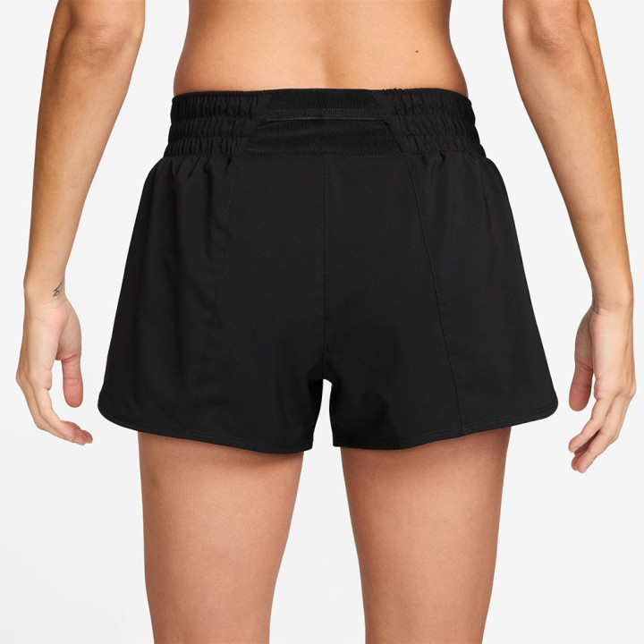 Nike Pantaloncini Running 3" Tempo One Swoosh Nero Argento Donna