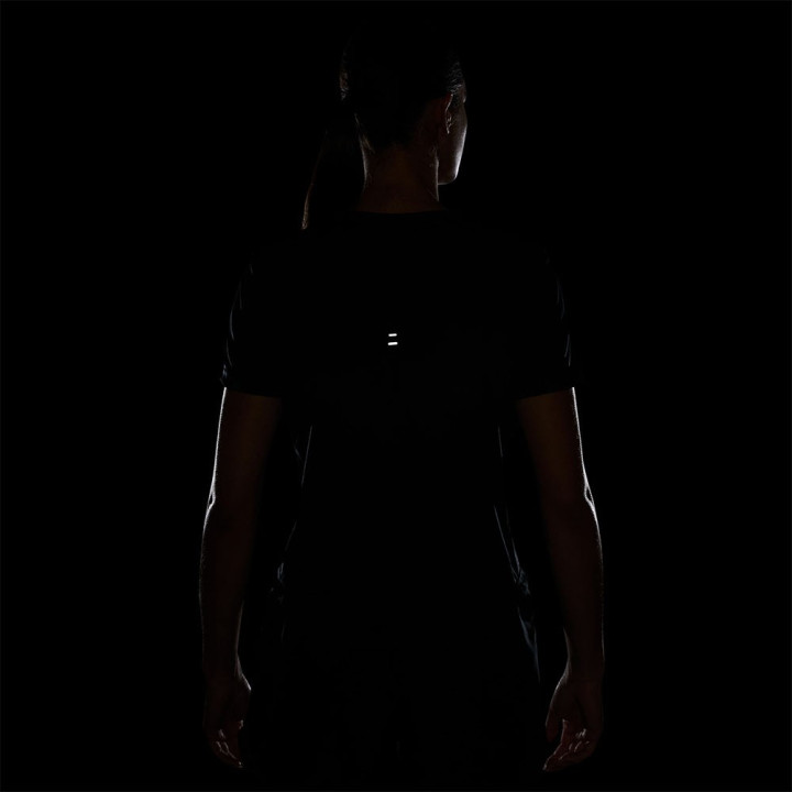 Nike Maglia Running Tempo Swoosh Nero Argento Donna