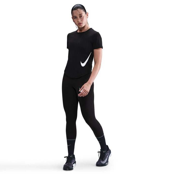 Nike Maglia Running Tempo Swoosh Nero Argento Donna