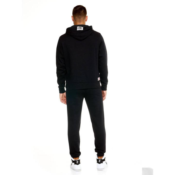 Leone Tuta Sportiva Con Cappuccio Big Logo Nero Uomo