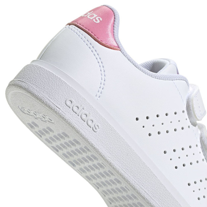 Adidas Advantage Base 2.0 Cf Ps Bianco Rosa - Sneakers Bambina