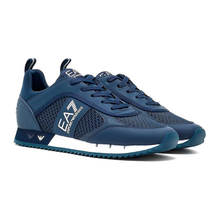 Ea7 Nero&Bianco Laces Blu Bianco - Sneakers Uomo