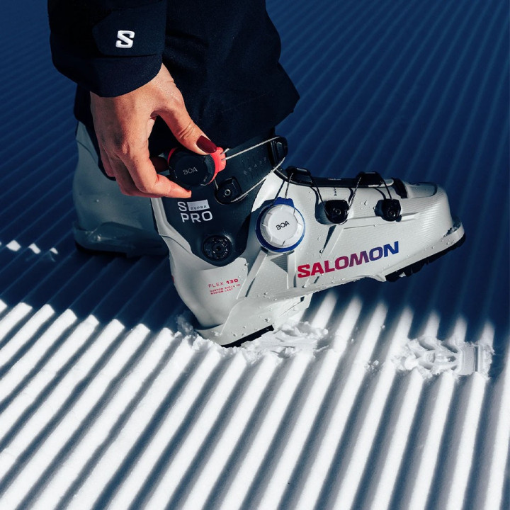 Salomon S Pro Supra Dual Boa 130 Gw Gray Aurora Nero  - Scarponi Da Sci Uomo
