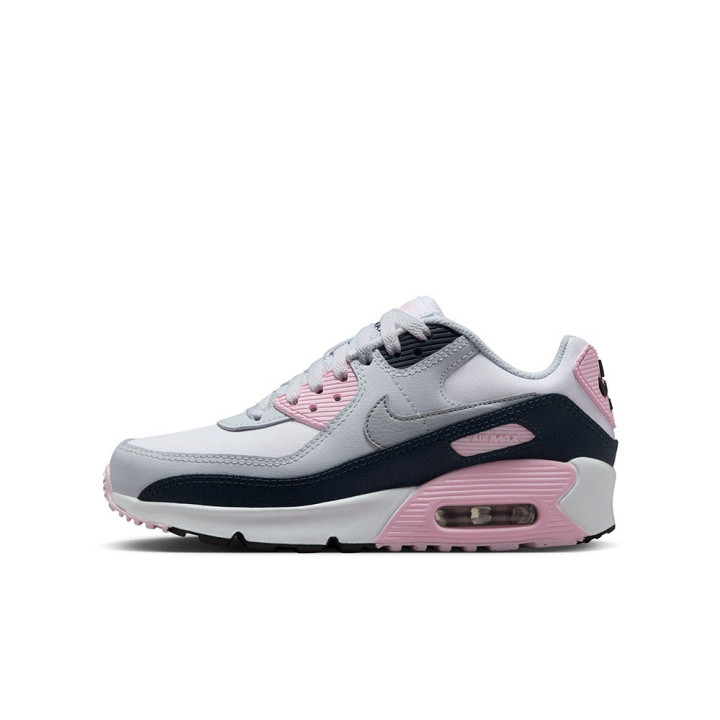 Nike Max 90 Ltr Gs Bianco Grigio Rosa - Sneakers Bambino