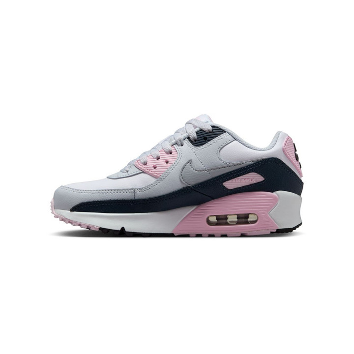 Nike Max 90 Ltr Gs Bianco Grigio Rosa - Sneakers Bambino