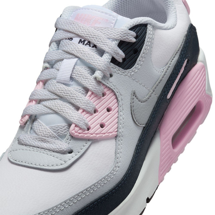 Nike Max 90 Ltr Gs Bianco Grigio Rosa - Sneakers Bambino