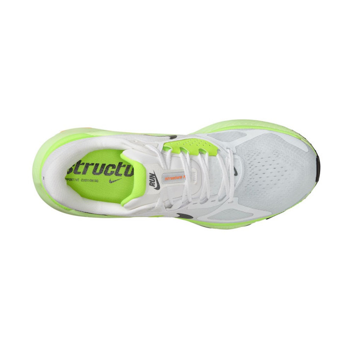 Nike Structure Plus Bianco Nero-Volt - Scarpe Running Uomo