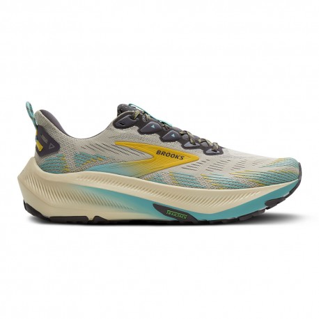 Brooks Ghost Trail Grigio Giallo Azzurro - Scarpe Trail Running Donna