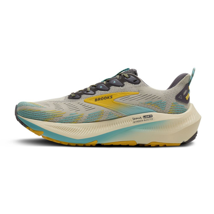 Brooks Ghost Trail Grigio Giallo Azzurro - Scarpe Trail Running Donna