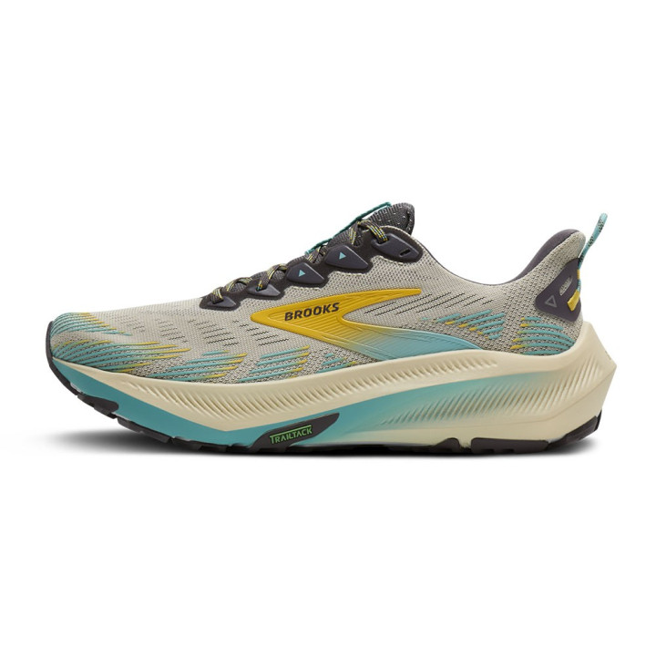 Brooks Ghost Trail Grigio Giallo Azzurro - Scarpe Trail Running Donna
