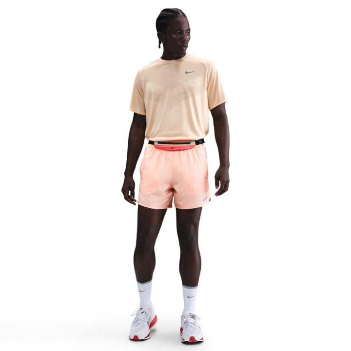 Nike Stride Pantaloncini Running Dri-Fit 5" Arancio Chalk Nero Uomo