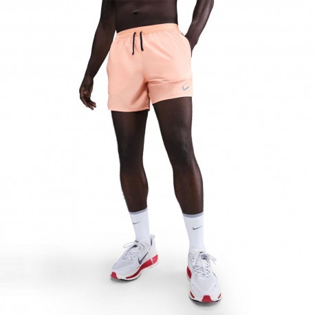 Nike Stride Pantaloncini Running Dri-Fit 5" Arancio Chalk Nero Uomo