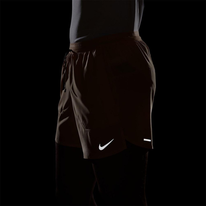 Nike Stride Pantaloncini Running Dri-Fit 5" Arancio Chalk Nero Uomo
