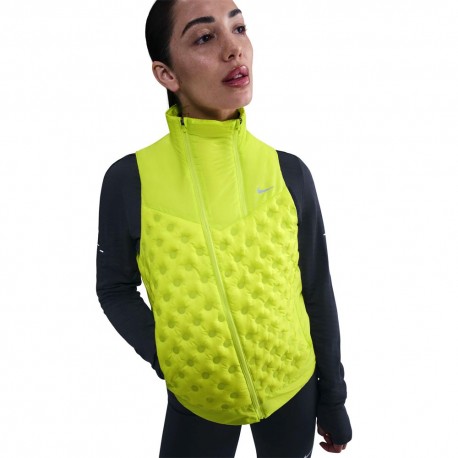 Nike Therma-Fit Adv Repel Aeroloft Gilet Running Rpl Therma-Fit Cyber Volt Donna