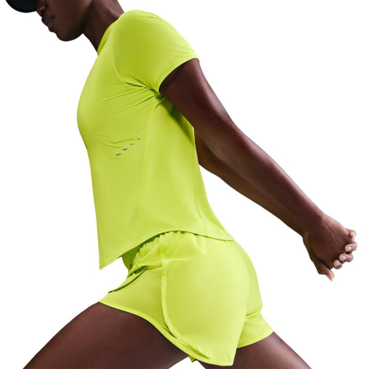 Nike Swift Maglia Running  Dri-Fit Cyber Volt Reflective Argento Donna