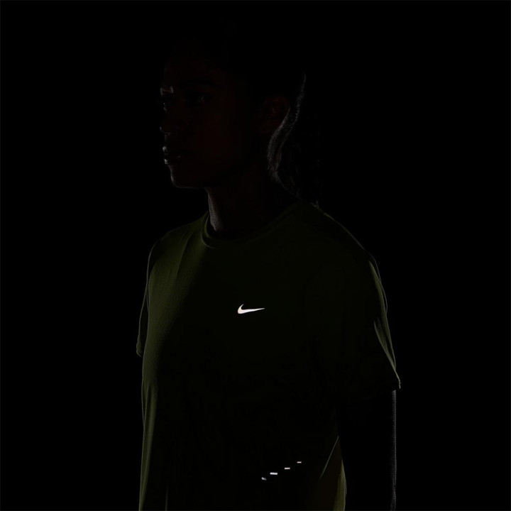 Nike Swift Maglia Running  Dri-Fit Cyber Volt Reflective Argento Donna