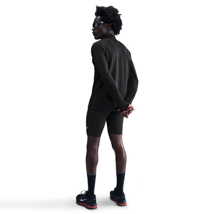 Nike Stride Maglia Running Winterized Nero Reflect Argento Uomo