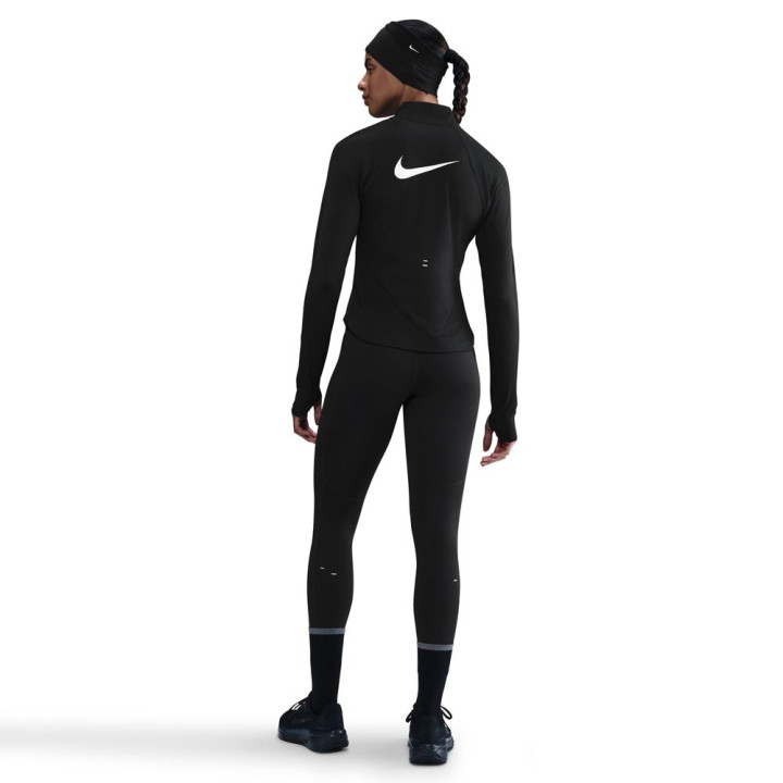 Nike Tempo Swoosh Maglia Running Nero Bianco Donna