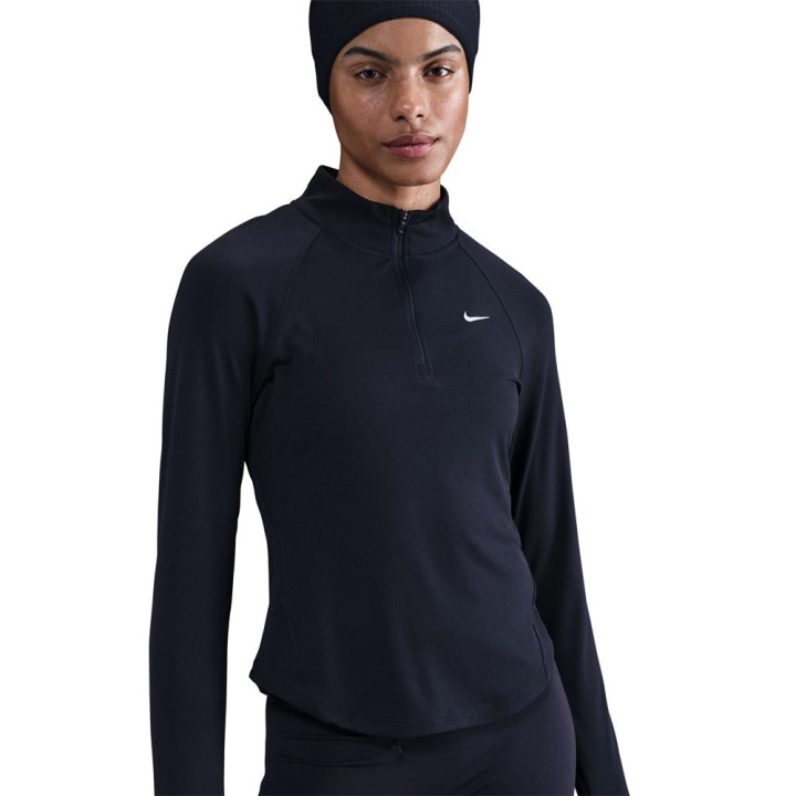 Nike Tempo Swoosh Maglia Running Nero Bianco Donna