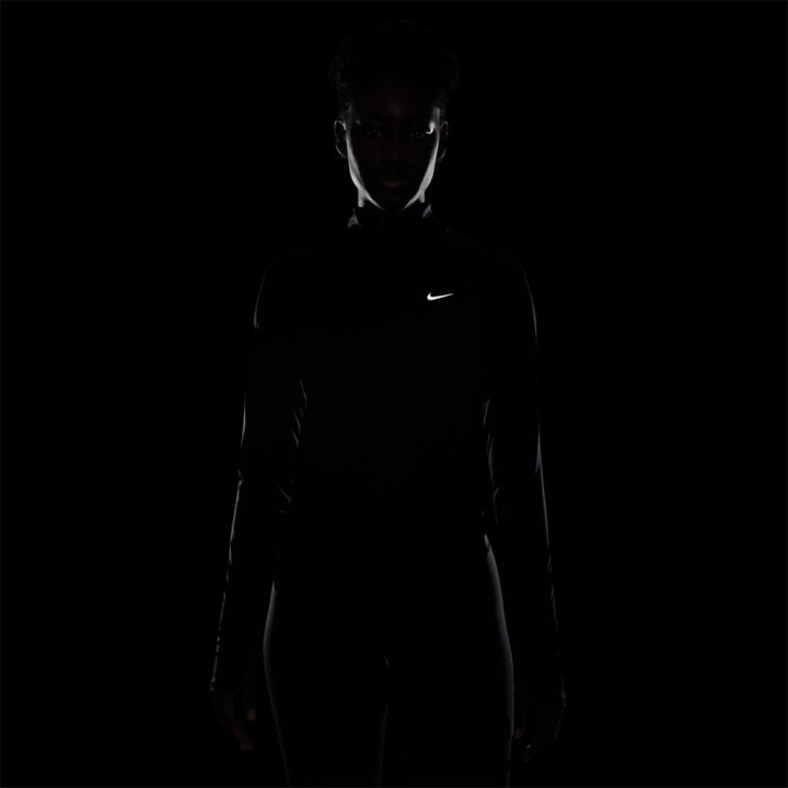 Nike Tempo Swoosh Maglia Running Nero Bianco Donna