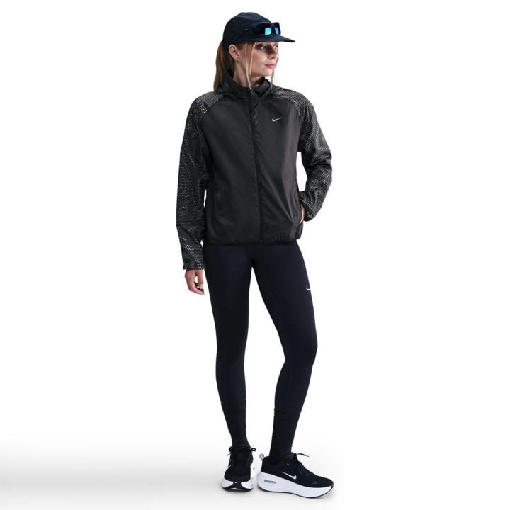 Nike Tempo Flash Giacca Running Rpl Nero Reflective Argento Donna