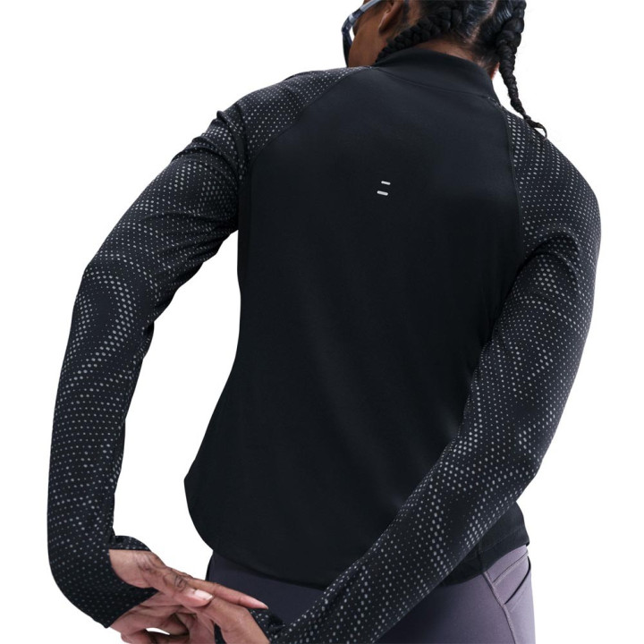 Nike Tempo Flash Maglia Running Nero Reflective Argento Donna