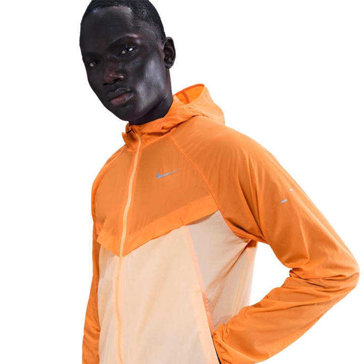 Nike Stride Giacca Running Uv Rpl Arancio Chalk Nero Uomo