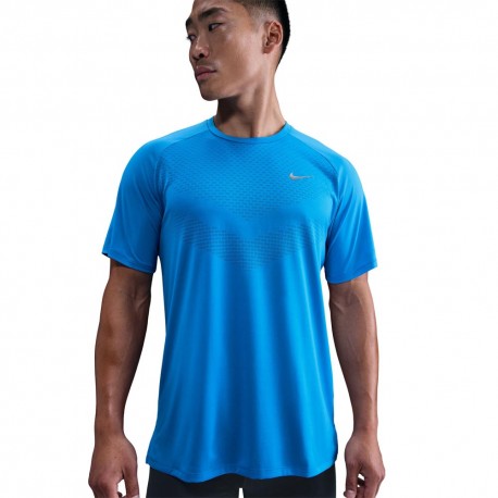 Nike Stride Maglia Running Dri-Fit Blue Hero Reflective Argento Uomo