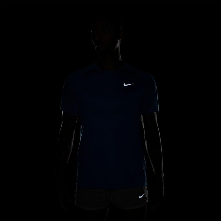 Nike Stride Maglia Running  Dri-Fit Blue Hero Reflective Argento Uomo